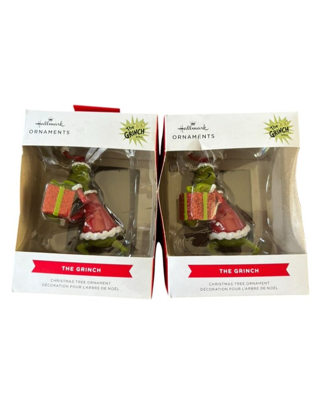 Hallmark 2 Dr. Seuss How The Grinch Stole Christmas 2021 Present Ornaments